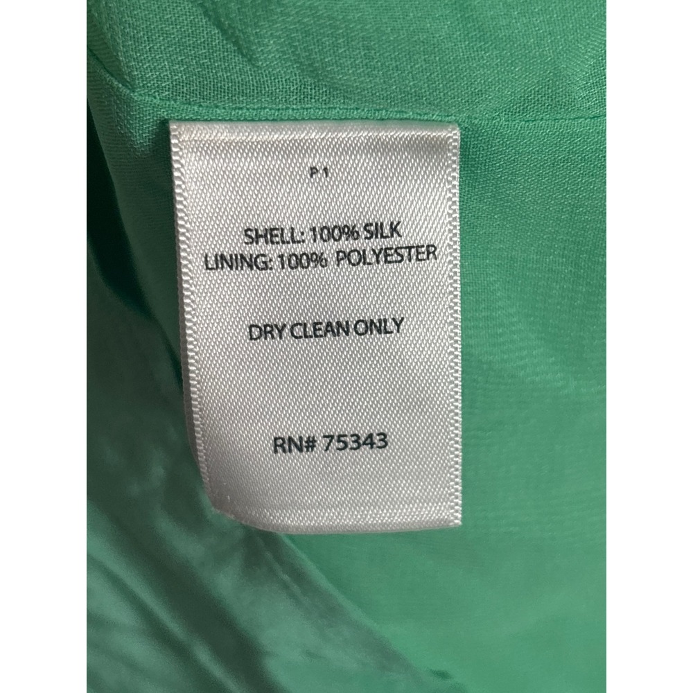Cynthia Rowley Mint Green 100% Silk Sleeveless Drawstring Waist Dress Size 4 - Picture 4 of 5